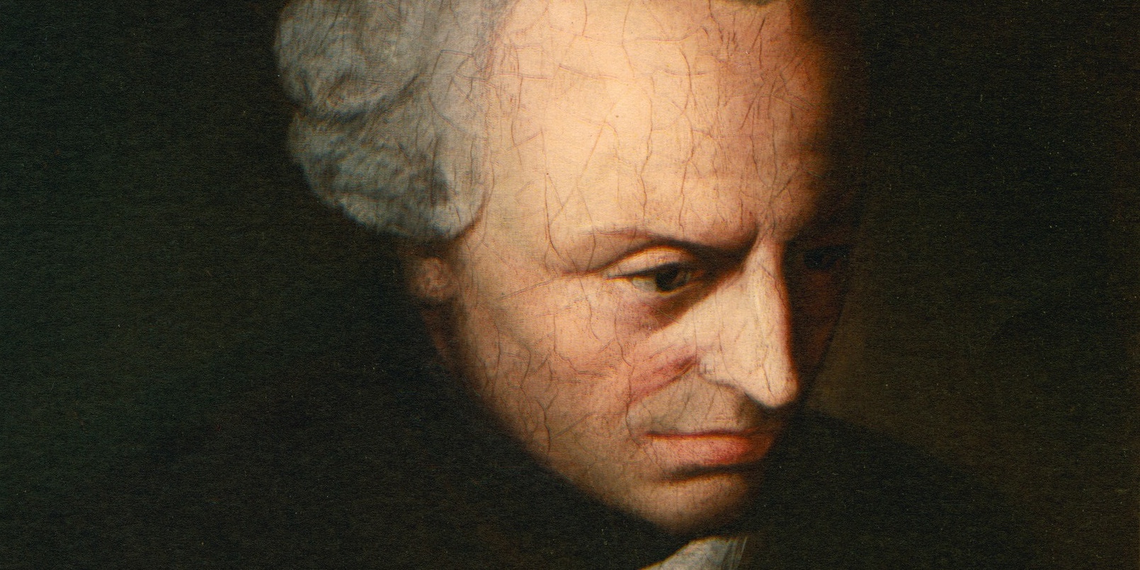 Immanuel Kant; portrait, c. 1970. Detail. Public Domain, via Wikimedia Commons